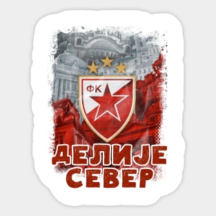 GRB Delije Sever Crvena Zvezda Beograd / Red Star Belgrade Serbia ULTRAS 1989 Sticker